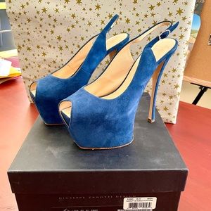 Giuseppe ZANOTTI suede platform shoes size 38.5 excellent condition